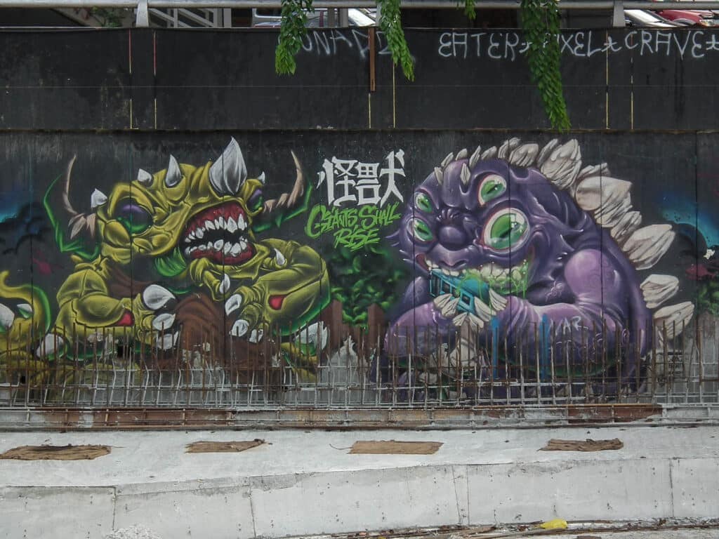 street art on Klang River walls in Kuala Kumpur, Malaysia street-art-kuala-lumpur-malaysia-13